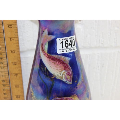 1640 - In the manner of Daisy Makeig-Jones, an early 20th century lustre vase decorated with fish, indistin... 