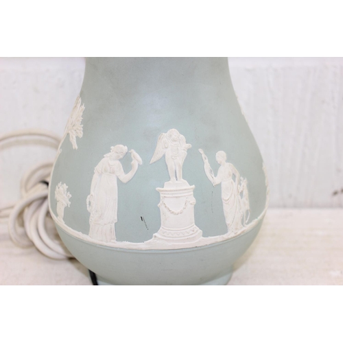 245 - Vintage Jasperware lamp base, likely by Wedgwood