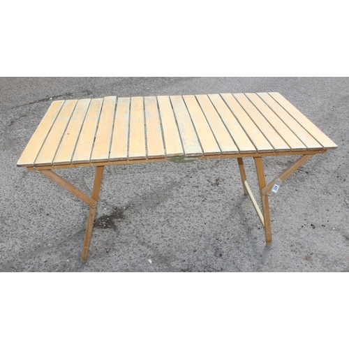 324 - Wooden folding garden table