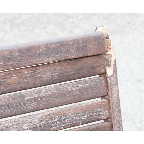 327 - Wooden garden table and 4 chairs