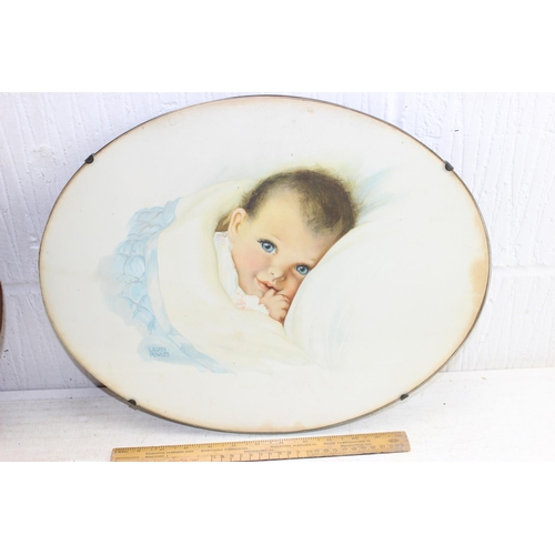 428 - After Lillian Rowles, 2 vintage framed prints of babies