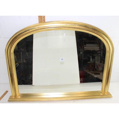 435 - A large gilt framed overmantel mirror