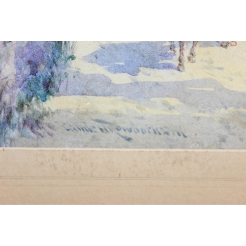 437 - Claude H Rowbotham (XIX-XX), On the Cornice Road above St Michelle, Nr Rapallo, Italy, watercolour i... 