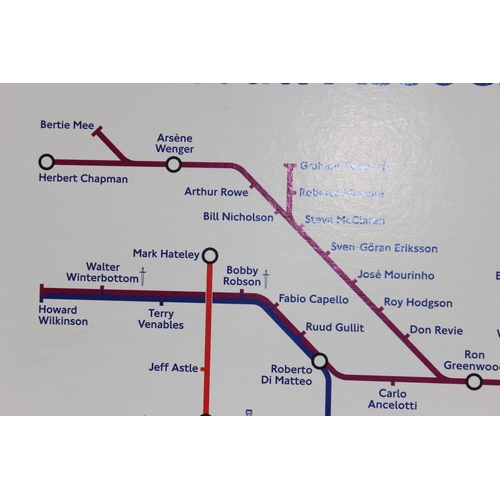 444 - The Football Association 150th Anniversary London Underground Map – footballers names substituted fo... 