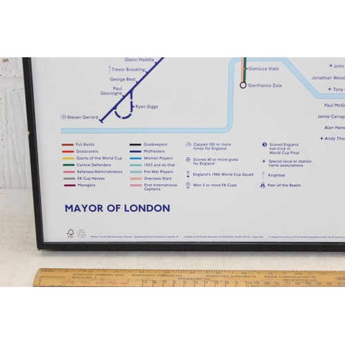 444 - The Football Association 150th Anniversary London Underground Map – footballers names substituted fo... 