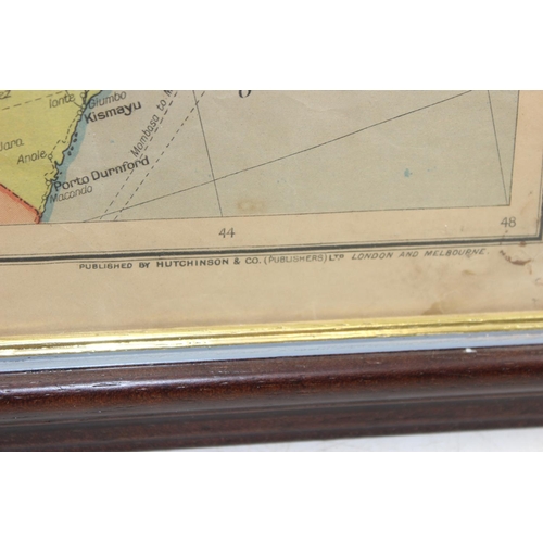 448 - Framed Daily Telegraph WW2 map