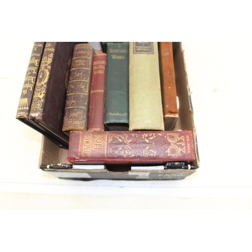 575 - Qty of assorted antique and later books, some leather bound