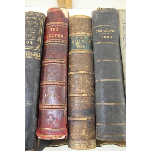 576 - Qty of assorted antique and later books, some leather bound to inc 