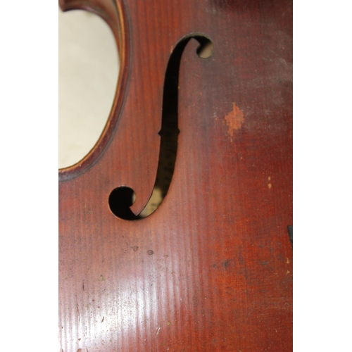 654 - After Gaspard Duiffo - An excellent quality violin with carved male head and marquetry inlaid back, ... 