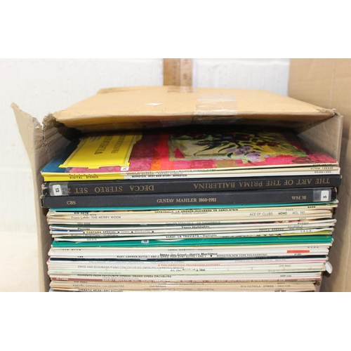 656 - 2 boxes of assorted vinyl records, mainly LPs