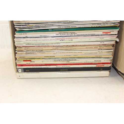 656 - 2 boxes of assorted vinyl records, mainly LPs