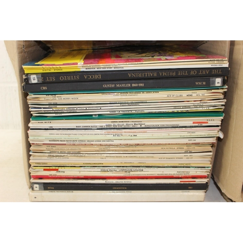 656 - 2 boxes of assorted vinyl records, mainly LPs