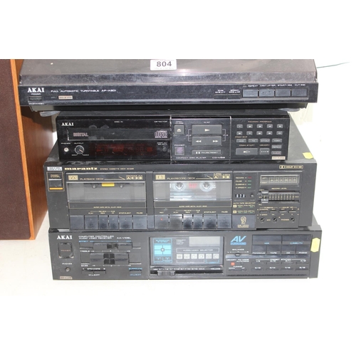 804 - Akai hi-fi stack, Marantz SD255 & a pair of Rank Domus 175 speakers