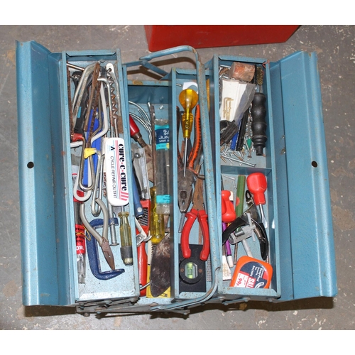 855 - 2 cantilever tool boxes with contents