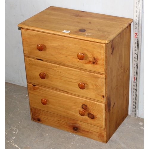 130 - Pine 3 drawer chest of drawers