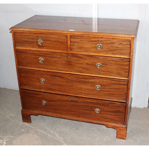 131 - Antique Mahogany 2 over 3 chest of drawers