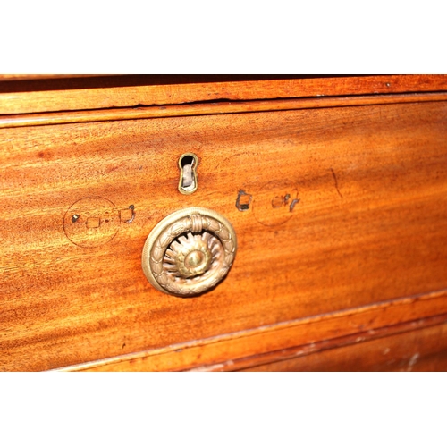 131 - Antique Mahogany 2 over 3 chest of drawers