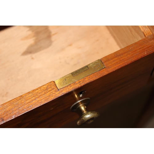 149 - A 20th century Walnut 6 drawer collectors chest on stand with brass handles