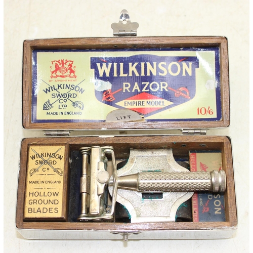 1650 - Qty of assorted vintage razors to inc Wilkinson and an unusual Star Safety razor