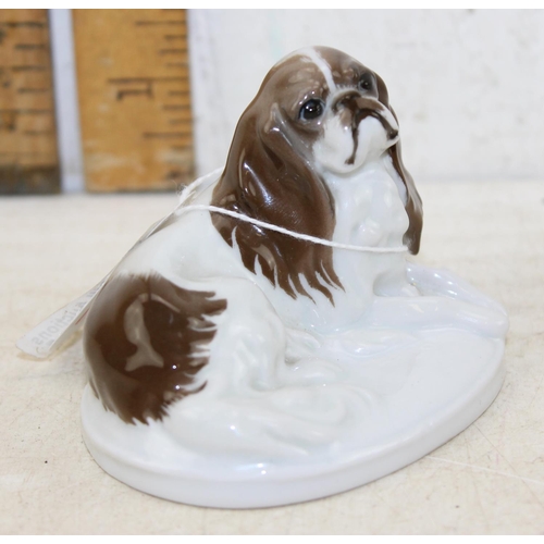 1674 - Rosenthal porcelain model of a recumbent Spaniel