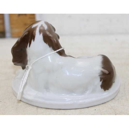 1674 - Rosenthal porcelain model of a recumbent Spaniel