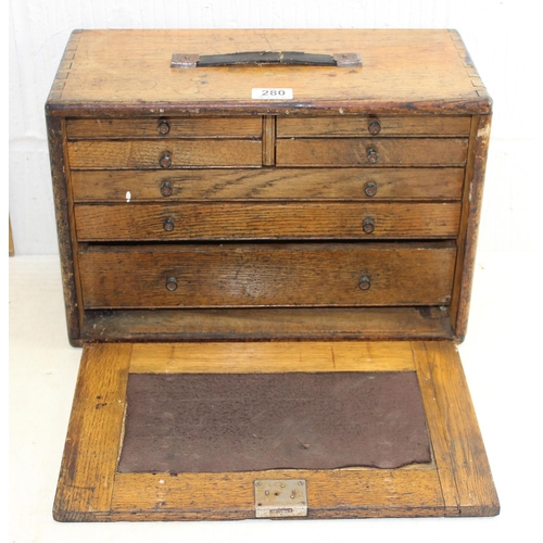 280 - Vintage engineers tool chest with drawers