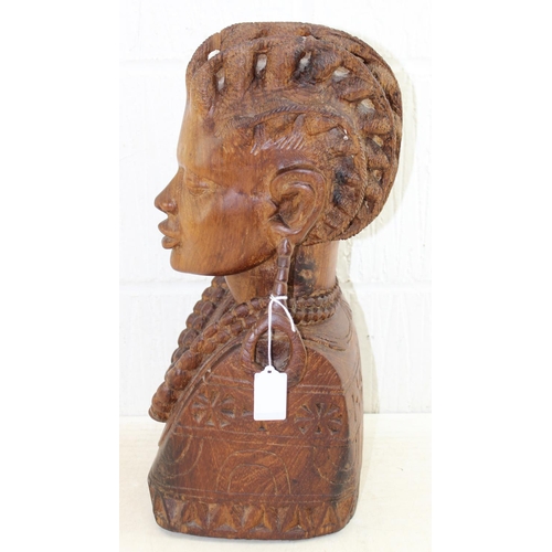 281 - Large carved wooden African head