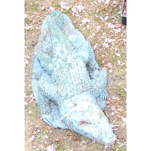 360 - Large concrete Alligator ornament