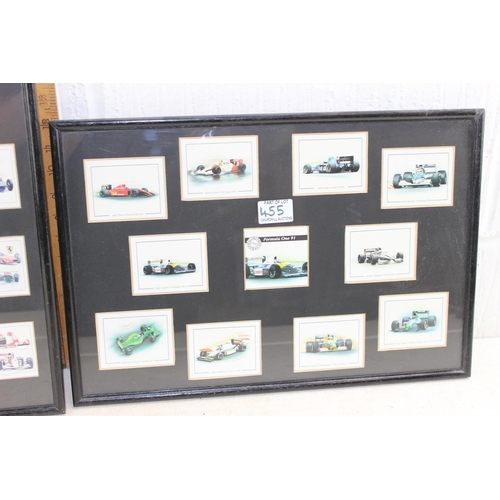 455 - 2 framed sets of Grand Prix collectors cards