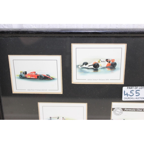 455 - 2 framed sets of Grand Prix collectors cards