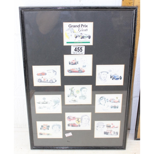 455 - 2 framed sets of Grand Prix collectors cards