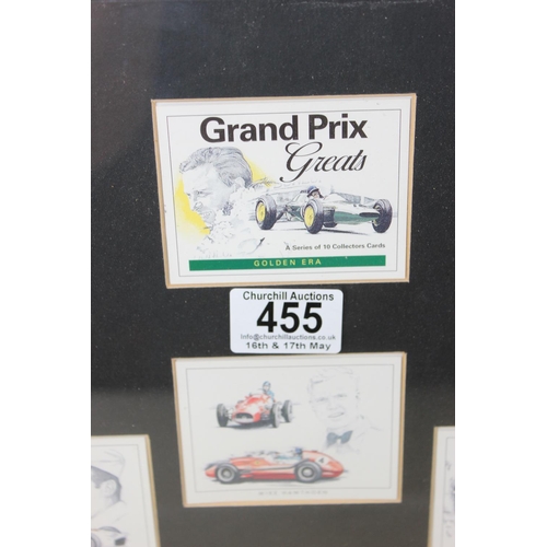 455 - 2 framed sets of Grand Prix collectors cards