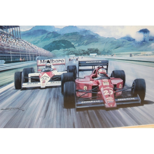 456 - 2 framed Michael Turner Formula 1 prints