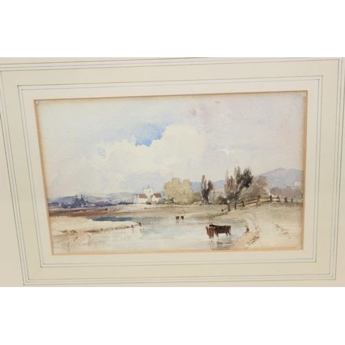 463 - Lady Caroline Waldegrave (British, circa 1795-1878), a small watercolour of Shalfleet Ponds, on the ... 