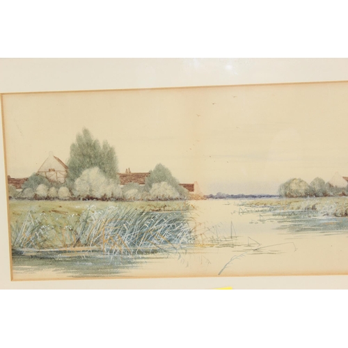 470 - Frederick Gordon Fraser, a pair of watercolours, landscape scenes of Suffolk or Norfolk, framed