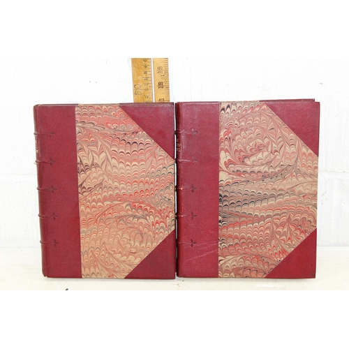 592 - 4 early 20th century half leather bound Punch books, excellent quality bindings