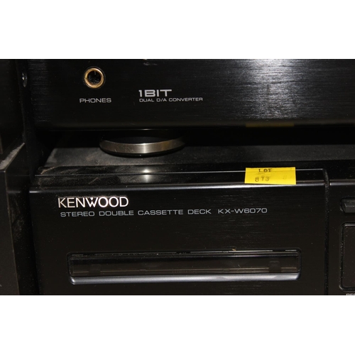 813 - Qty of Hi-Fi related items to inc Kenwood DP-M6650 & KX-W6070