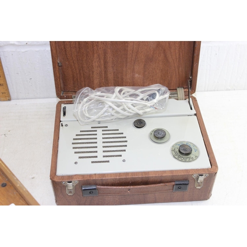 814 - Nuffield talking book record player & vintage radio