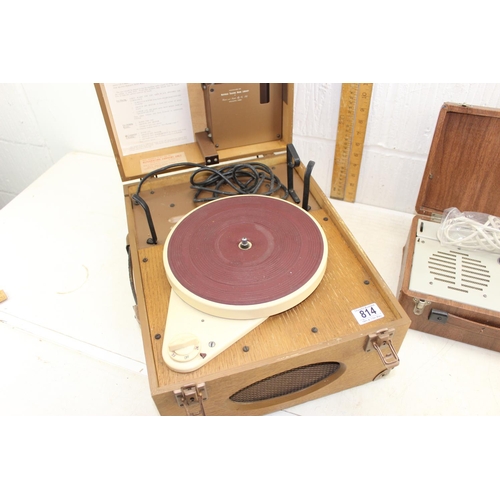 814 - Nuffield talking book record player & vintage radio