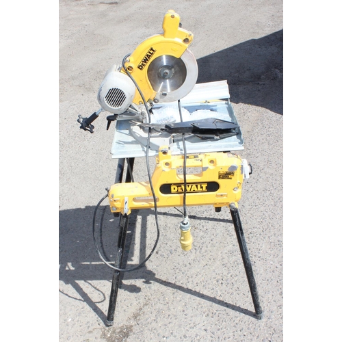 905 - Dewalt DW743-LX Chop saw or mitre saw on stand