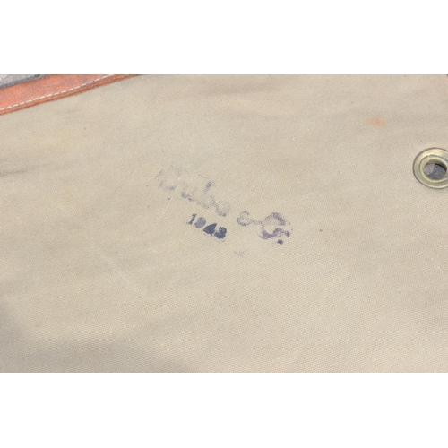 1015 - WW2 period military officer's bed roll previously belonging to Captain J.F.A Mason 174781, containin... 