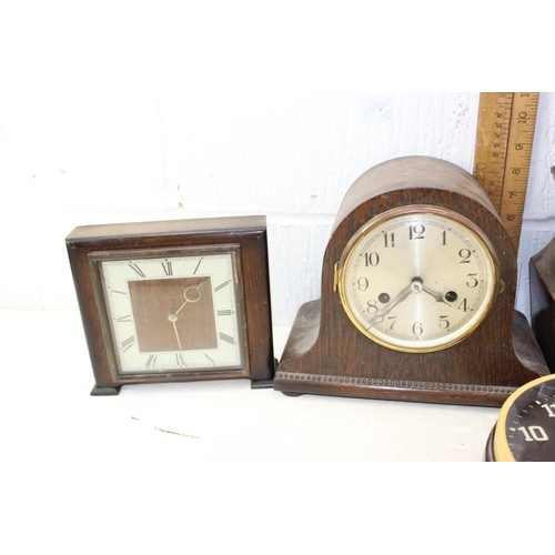 1431 - 3 x Napoleon hat clocks, clock case and 3 other clocks