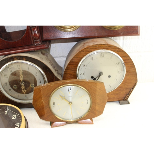 1431 - 3 x Napoleon hat clocks, clock case and 3 other clocks