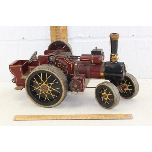 1581 - An interesting early to mid 20th century scratch built steam engine in the manner of Mamod, lovely q... 