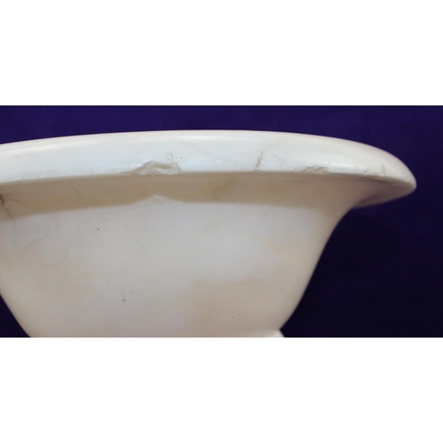 1793 - A large turned and carved Alabaster bowl