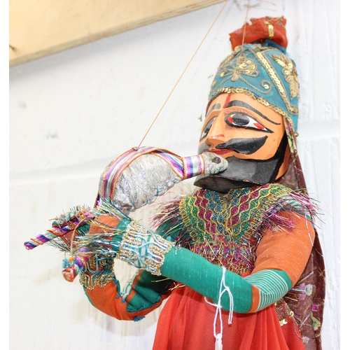 1807 - A 20th century Rajasthan musician puppet with hand painted details