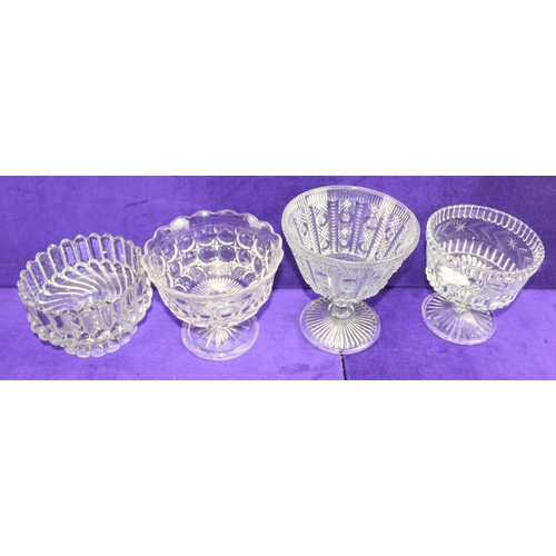 1828 - 10 assorted Victorian/ early 20th century moulded glass footed bowls