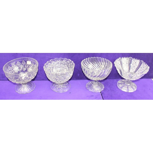 1829 - 10 assorted Victorian/ early 20th century moulded glass footed bowls