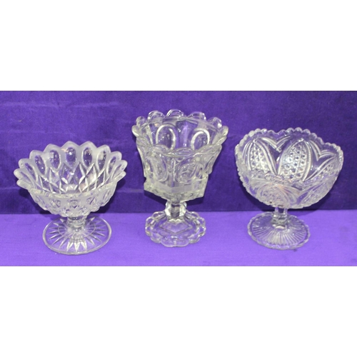 1830 - 10 assorted Victorian/ early 20th century moulded glass footed bowls