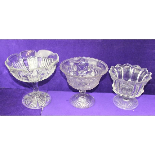 1831 - 10 assorted Victorian/ early 20th century moulded glass footed bowls